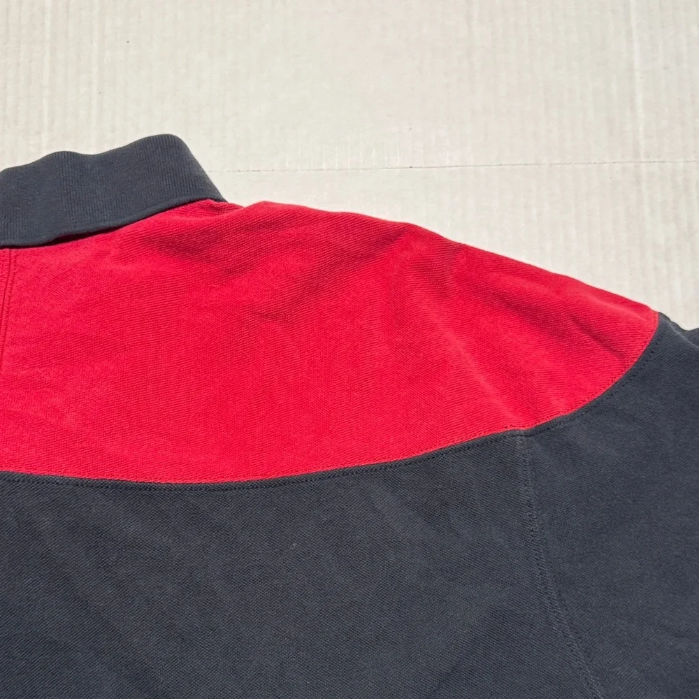 POLO Ralph Lauren Vintage?‎ Men's P-Wing Polo Shirt Black Red Pique Cotton 2XLT